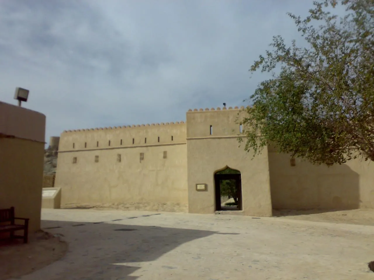 The crenellated walls and gateway of Hatta Fort at the Hatta heritage site