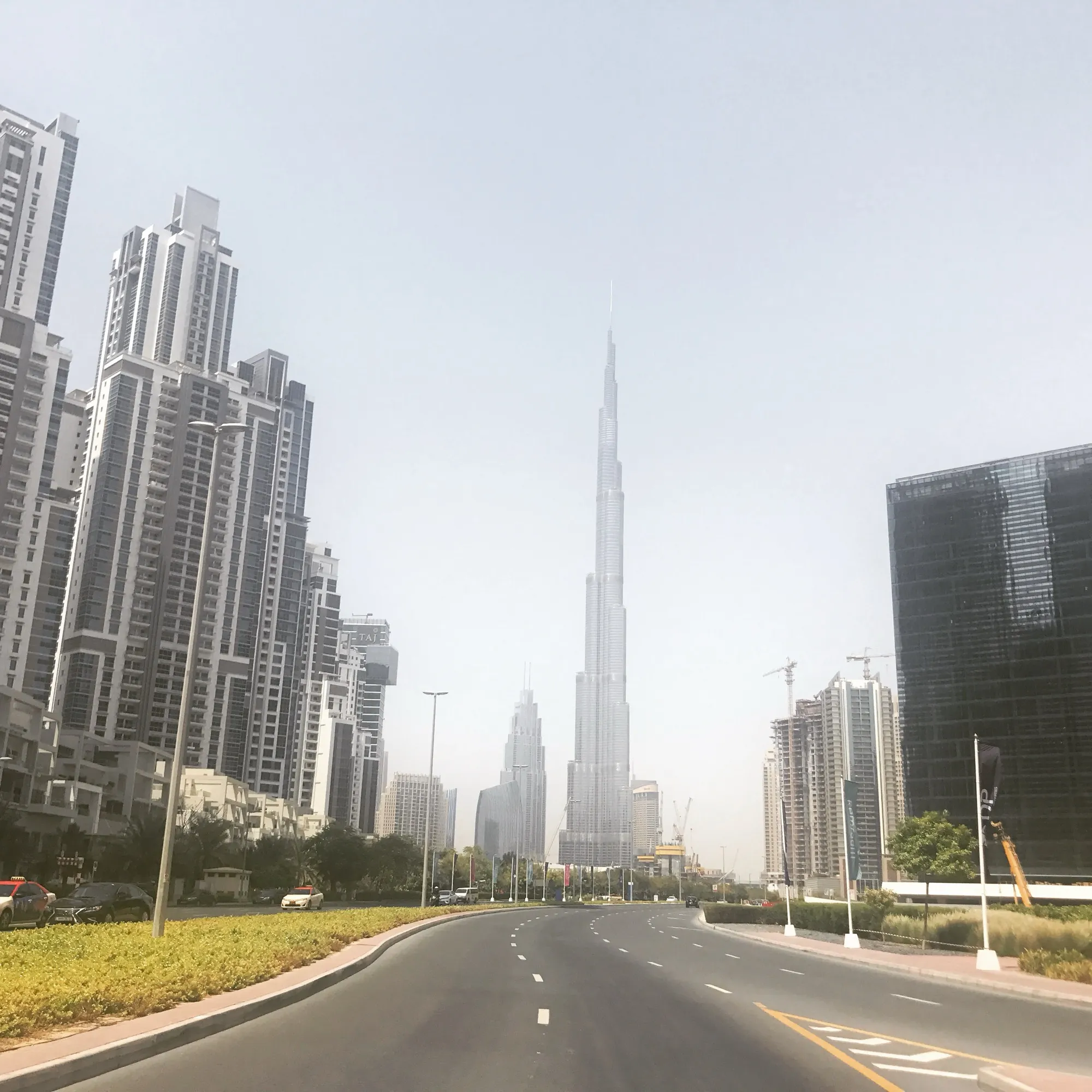 Dubai skyline seen from Business Bay, the central business district