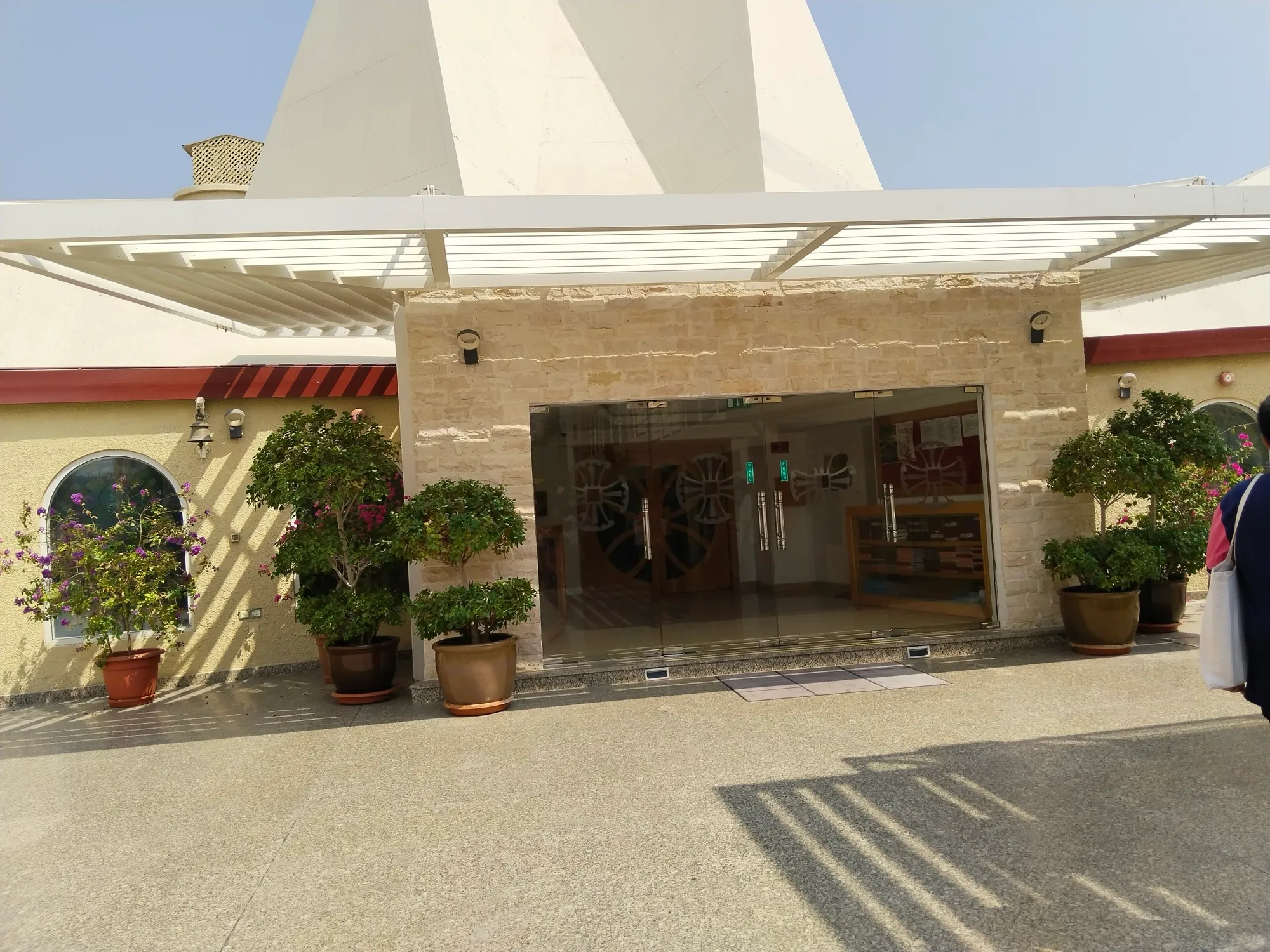 The entrance of Holy Trinity Church in Bur Dubai