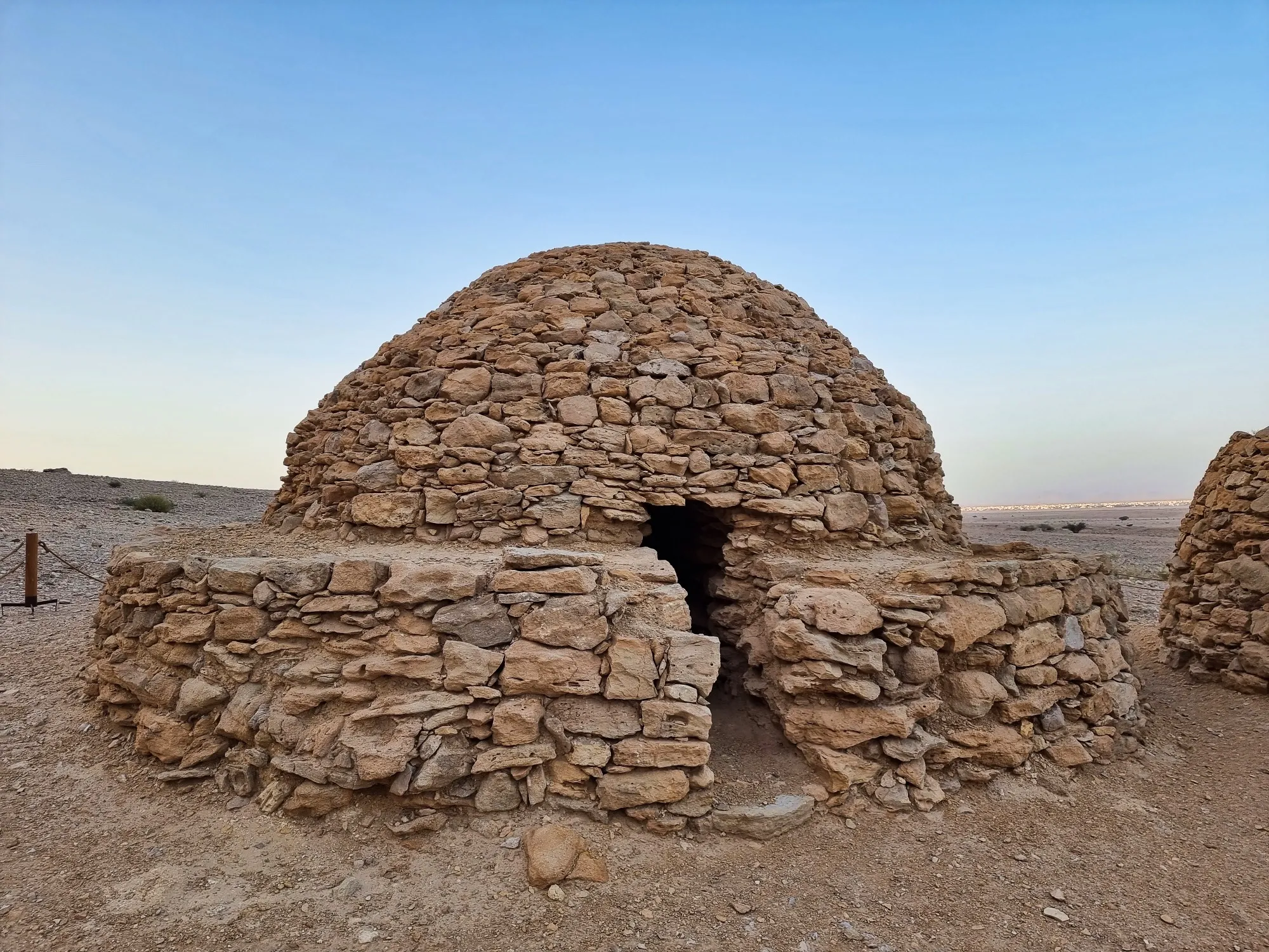 Stone beehive tombs of the Hafit period at the foot of Jebel Hafeet